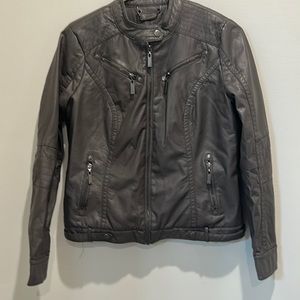 J2 leather jacket- dark grey